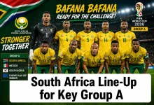 South Africa Line-Up for Key Group A