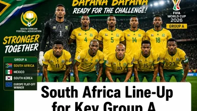South Africa Line-Up for Key Group A