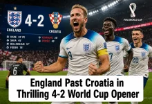 England Past Croatia in Thrilling 4-2 World Cup Opener